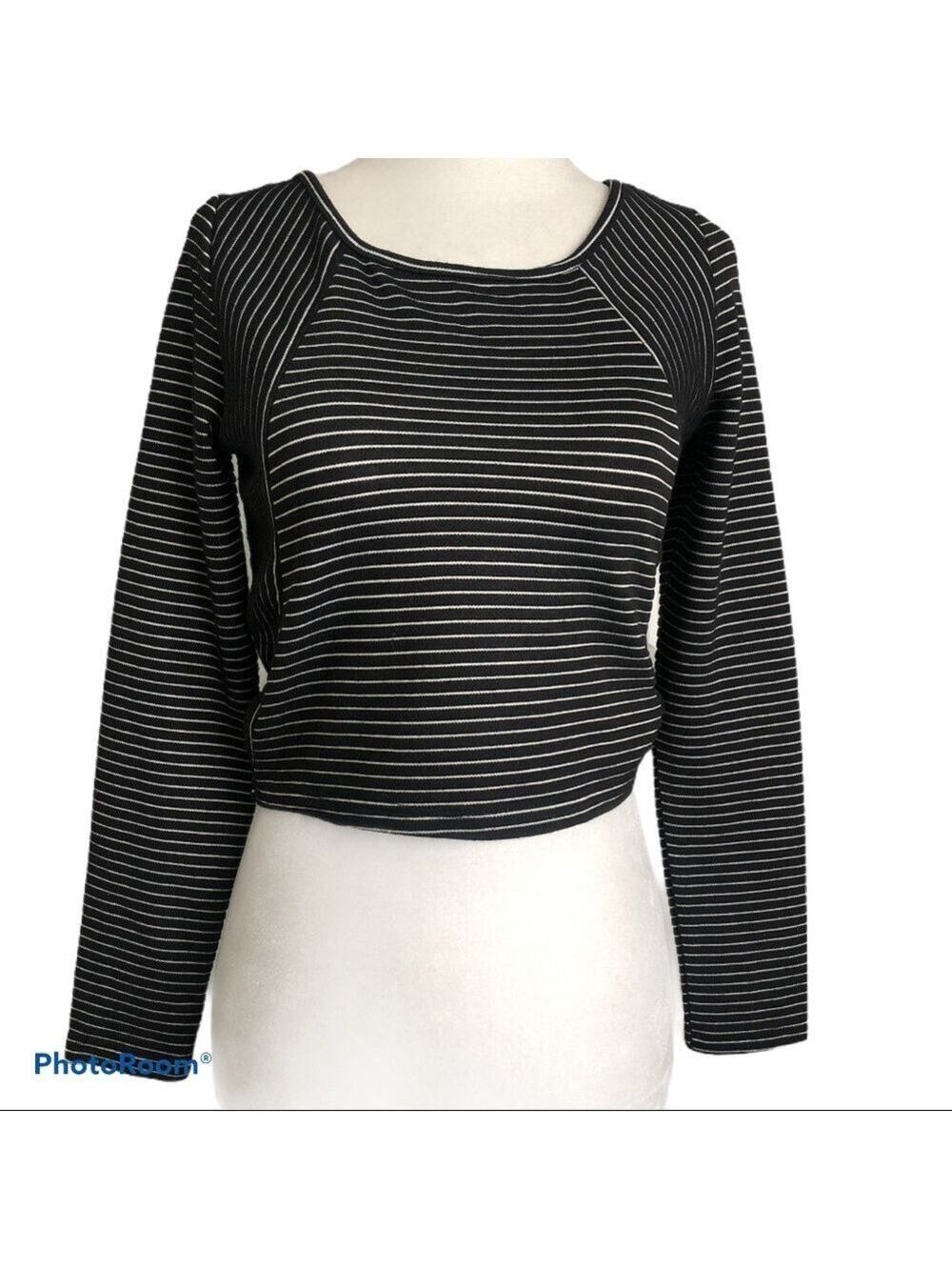 $5 SALE Rules of Etiquette Striped Crop Top Size XS